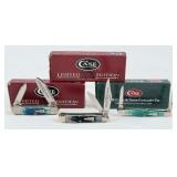 (3) Case XX Bone Pocket Knives