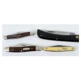 (4) Case XX Pocket Knives