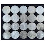 (20) Morgan 90% Silver Dollars, 1880-1921