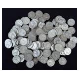 (160) Washington 90% Silver Quarters, 1934-64