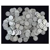 (160) Washington 90% Silver Quarters, 1935-64