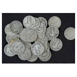 Seated Liberty & (31) Standing Liberty Quarters