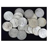 (20) 1923 Peace 90% Silver Dollars