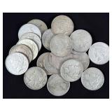(20) 1923 Peace 90% Silver Dollars