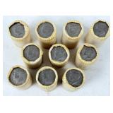 (10) Rolls Unsearched Kennedy Half Dollars 70s-80s
