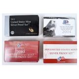 (3) U.S. Silver Mint Sets & Silver Quarter Set