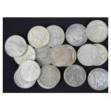 (17) Peace 90% Silver Dollars