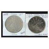 1899 &1900 Mexico Silver Pesos