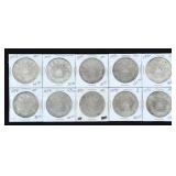 (10) Mexico 8 Reales Silver Coins, 1891-97
