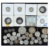 (2) Seated Liberty Half Dimes & Other Silver Coins
