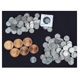 $22.45 Face Value US Coins and Copper Rounds