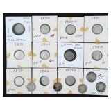 (16) Seated Liberty & Barber Silver Dimes