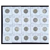 (20) Washington 90% Silver Quarters 1926-1963