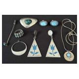 Group of Silver & Turquoise Jewelry