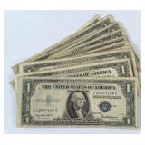 (19) Series 1935 F $1 Silver Certificates No Motto