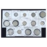 (14) Great Britain Silver Coins