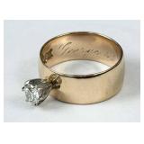 10Kt. Yellow Gold Band w/ 1/2 Ct. Diamond