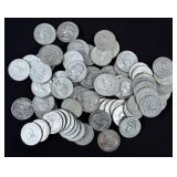 (80) Washington 90% Silver Quarters, 1939-64