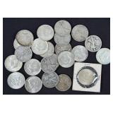 (23) U.S 90% Silver Half Dollars, 1916-1963