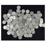 (200) Roosevelt 90% Silver Dimes, 1940s-1960s