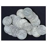 (20) Walking Liberty Silver Half Dollars