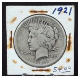 1921 High Relief Peace Silver Dollar