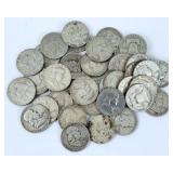 (40) Franklin Silver Half Dollars