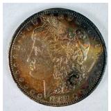 1889 P Morgan 90% Silver Dollar w/ Rainbow Tone