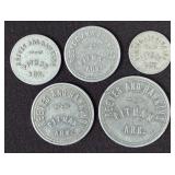 Reeves & Hawkins Store Tokens, Pitman, Arkansas