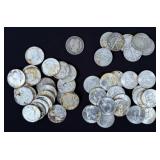 (47) U.S 90% Silver Half Dollars
