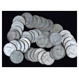(40) Franklin 90% Silver Half Dollars