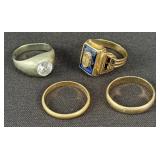 (4) Gold Rings 14Kt and 10Kt