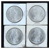 (4) BU 1883 O Morgan 90% Silver Dollars