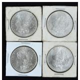 (4) BU 1883 O Morgan 90% Silver Dollars