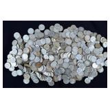 (500) Roosevelt 90% Silver Dimes, 1940s-1950s