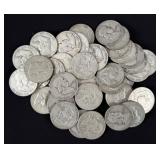 (40) Franklin 90% Silver Half Dollars
