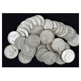 (40) Franklin 90% Silver Half Dollars