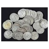 (40) Walking Liberty 90% Silver Half Dollars