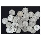 (40) Walking Liberty 90% Silver Half Dollars