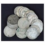 (20) Philippines 75% Silver 50 Centavos Coins