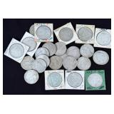 (25) Peace 90% Silver Dollars, 1926-1935