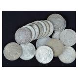 (20) 1923 Peace 90% Silver Dollars