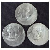 (3) Washington Quarters w/ Off Center Errors