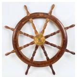 Wooden Nautical Ship Wheel w/ Eight Spokes