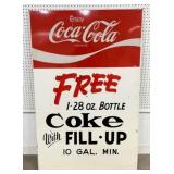 1970's Enjoy Coca-Cola Gas Station Sign