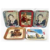 (5) Coca-Cola Serving Trays, 1941-1961