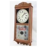 Reproduction Dr. Pepper Oak Regulator Clock