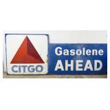 1960's Citgo 'Gasolene AHEAD' Gas Station Sign