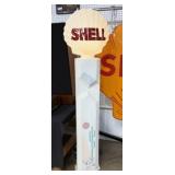 Reproduction Shell Gas Globe On Pedestal