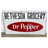 1960's Drink Dr. Pepper Bethesda Grocery Sign